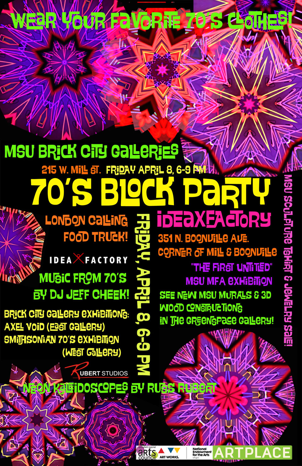 70’s Block Party at ideaXfactory & Brick City Galleries