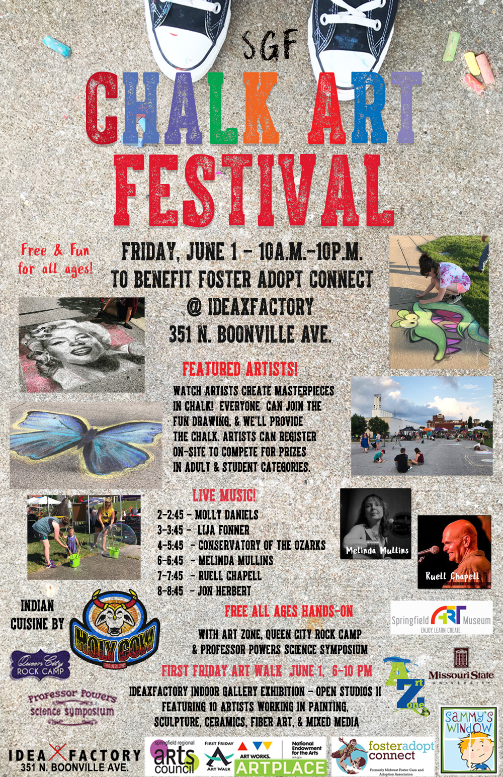 SGF Chalk Art Festival on Friday, June 1