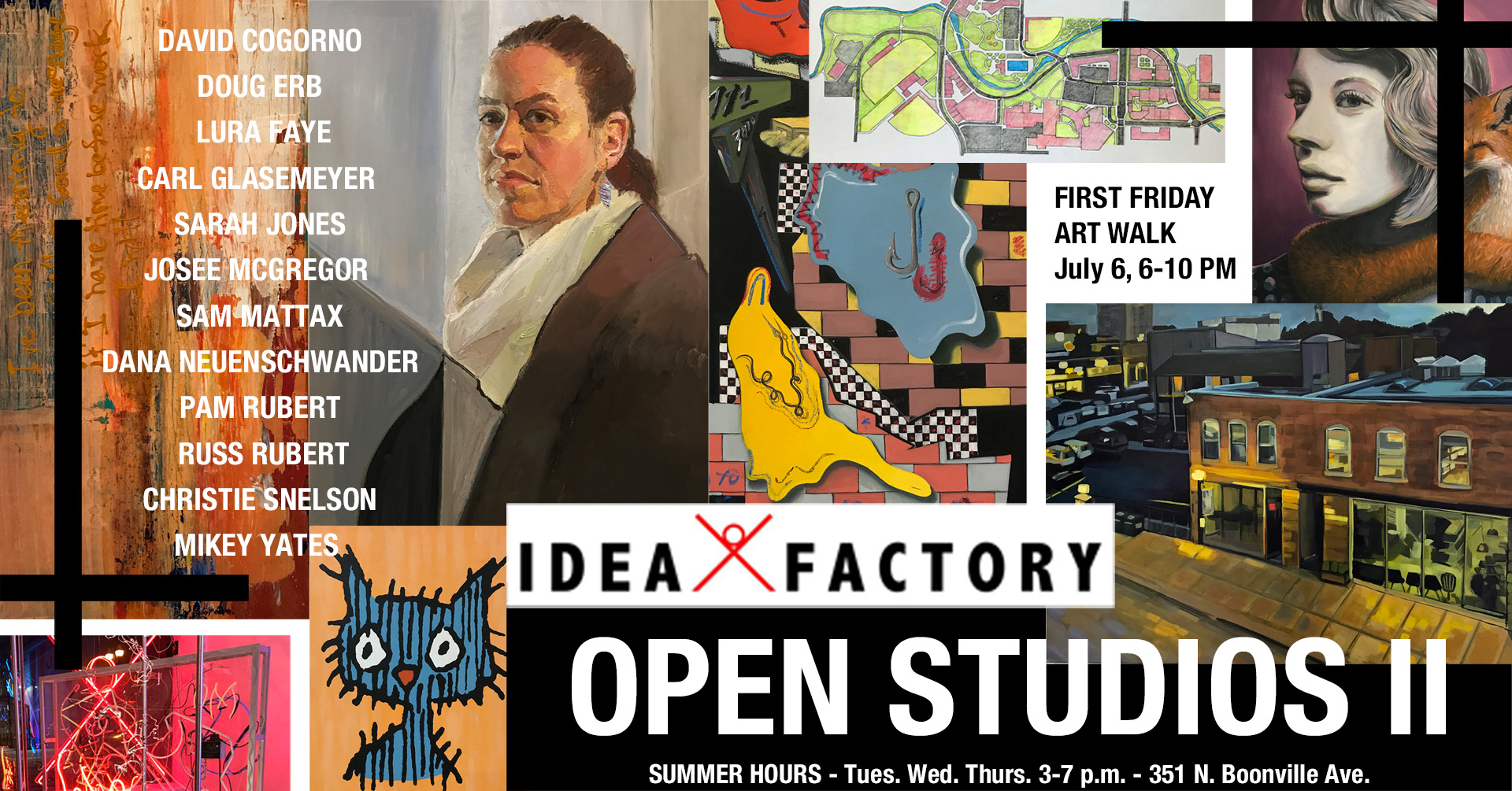 Open Studios II reception on First Friday, July 6